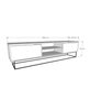Hanah Home Escape 180 Soporte de TV Negro y Travertino
